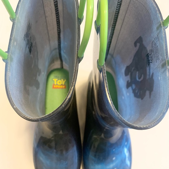 Toy Story Rain Boots Featuring Woody and Buzz Lightyear - Gently Worn - Picture 4 of 5